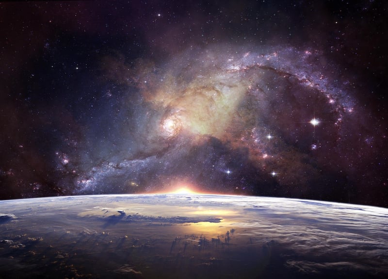 Galaxy representing time and space